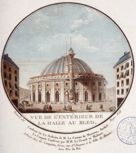 View of the Outside of the Wheat Market, Paris Built by Le Camus de Mézières Between 1763 and 1766, Today the Stock Exchange in Paris by Antoine Louis Francois Sergent Marceau