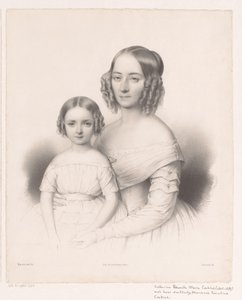 Portrait of Catharina Petronella Maria Cochius with Her Daughter by Antoine Maurin