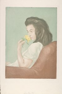 The Tea Rose (colour etching)