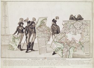 The Triumph of the French Armies, Napoleon and His Generals Holding Maps of Their Victories at the Time of the Peace of Loeben, 18th April 1797