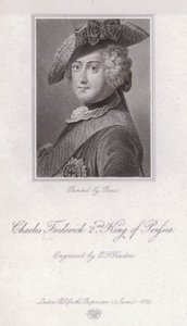 Frederick the Great, King of Prussia (engraving) by Antoine Pesne