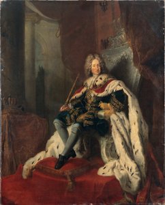 King Frederick I on the silver throne by Antoine Pesne