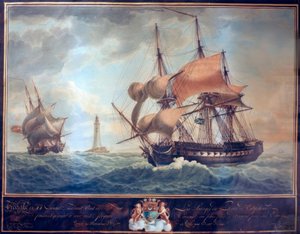 Encounter of English Warships / A. Roux