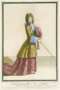 Mademoiselle de Loube, Lady-in-Waiting to Madame, in Hunting Attire by Antoine Trouvain