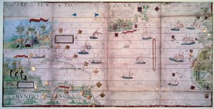 Map of the North Atlantic Ocean by Antoine de Hollande
