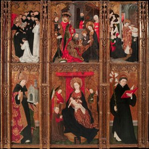 Altarpiece of the Virgin, Saint Augustine and Saint Nicholas of Tolentino by Antoine de Lonhy