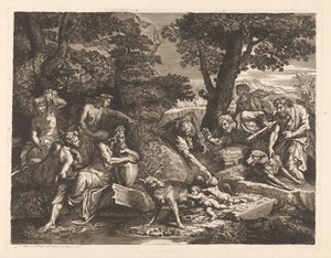 Romulus and Remus Found by Shepherds by Antoinette Bouzonnet