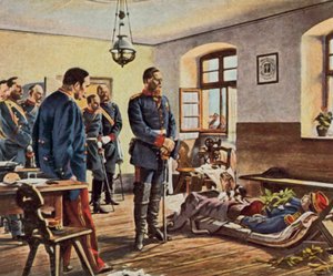 Crown Prince Friedrich Wilhelm at the body of General Douay, 4 August 1870