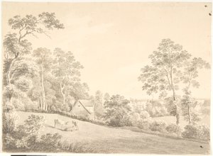 Landscape with House and Cows by the Elbe