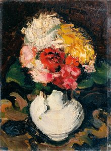 Flower Bouquet in White Vase