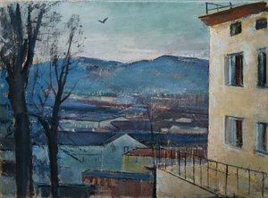 Salzburg Evening Landscape by Anton Faistauer
