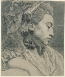 Head of a Lady, in Profile to the Right (Elisabetha Auguste Graff, née Sulzer, Wife of Graff) by Anton Graff