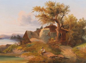 Resting by the Brookside by Anton Hansch