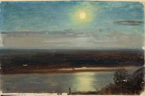 The Danube with the Marchfeld at Night