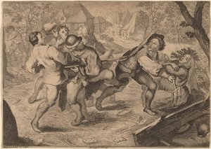 Peasants Fighting by Anton Joseph Prenner after Pieter Bruegel the Elder
