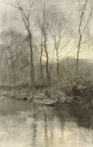 Forest Edge by the Water by Anton Mauve