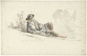 Man Resting on the Ground by Anton Mauve