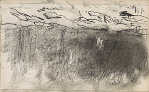 Field at the edge of a forest by Anton Mauve