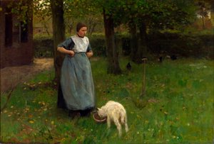 Woman from Laren with Lamb