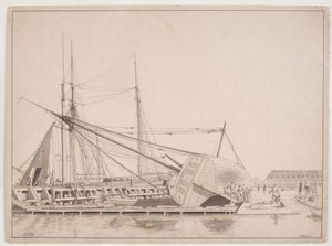 By a Shipyard, Copenhagen Harbour by Anton Melbye