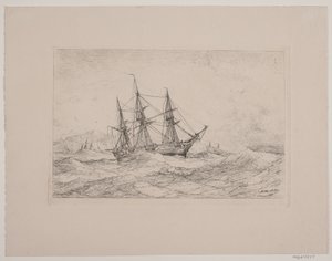A Frigate Ship off the Norwegian Coast