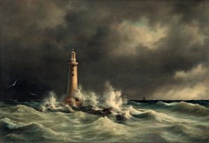 Lighthouse at Stora Bält by Anton Melbye