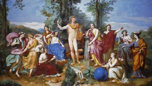 Apollo, Mnemosyne, and the Nine Muses