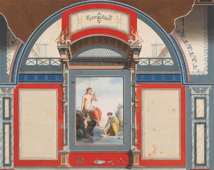 Wall Painting of a Roman House on the Grounds of Villa Negroni in Rome, Venus and a Nymph with Erotes. 1778