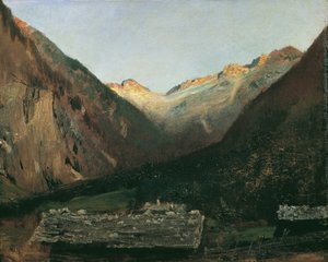 Evening in the Prossau near Gastein by Anton Romako