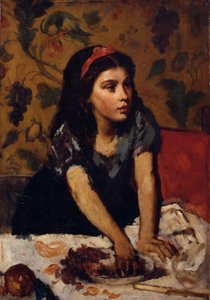 Girl Eating by Anton Romako