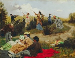 Carousel on a Sunday Outing. 1874 by Anton Alexander von Werner
