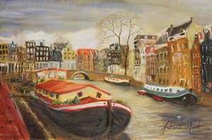 Red House Boat, Amsterdam by Antonia Myatt
