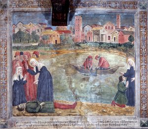 Life of St. Francesca Romana: A Man is Risen by the Saint After Being Drowned in the Tiber