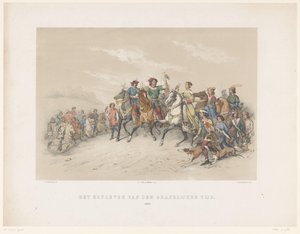 Utrecht Masquerade of 1851: Court Life in 1296 by Antonie Johannes Groeneveldt
