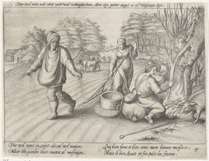 Sowing on the Land by Antonie Wierix (II) (possibly)