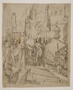 The Doge Giving a Member of the Barbarigo Family Command of the Venetian Fleet by Antonio Aliense