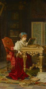 A Music Playing Lady (Irene di Spilimbergo) by Antonio Barzaghi Cattaneo