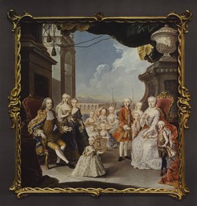 The Empress Maria Theresa and Her Family on the Terrace of the Schonbrunn Palace by Antonio Bencini