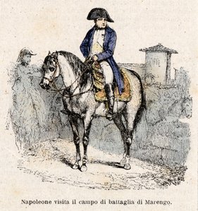 Napoleon Bonaparte in Italy, visits the Marengo battlefield by Antonio Bonamore