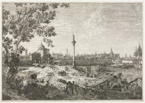 Panorama of a City on a River by Antonio Canaletto