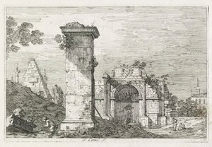 Views: Le Pilier isolé by Antonio Canaletto