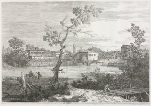 View of Burano, a Town on an Island in the Venetian Lagoon, 1735-1746 by Giovanni Antonio Canal