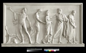 Achilles delivering Briseis to Agamemnon’s Heralds by Antonio Canova