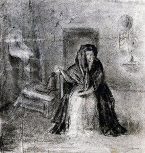 Seated Woman, by Antonio Canova (1757-1822), Drawing by Antonio Canova