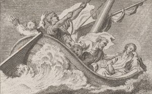 Christ on a Boat with Fishermen by Antonio Capellan