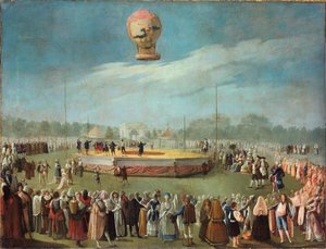 Ascent of a Balloon in the Presence of King Charles IV and His Court by Antonio Carnicero