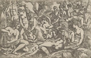 Muses at the Foot of Mount Parnassus by Antonio Fantuzzi