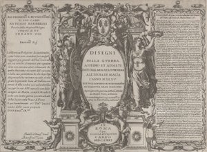Frontispiece for Drawings of the war, siege, and assault of the Turkish army on the islan... by Antonio Francesco Lucini