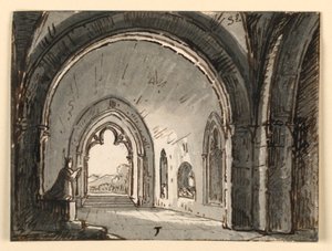 Interior of Church Near Faenza by Antonio Giuseppe Basoli