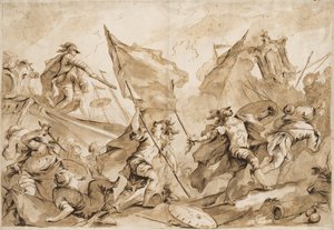 Jacopo Marcello Directing the Assault of Gallipoli by Antonio Guardi